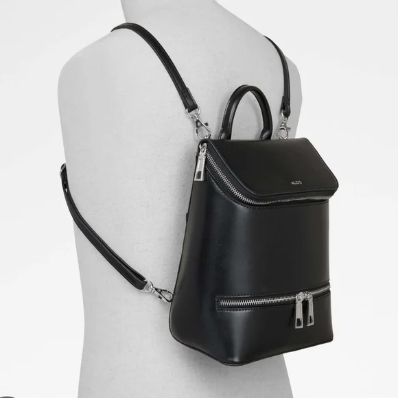 Aldo | Bags | Aldo Feras Black Backpack With Silver Accents  display picture 3
